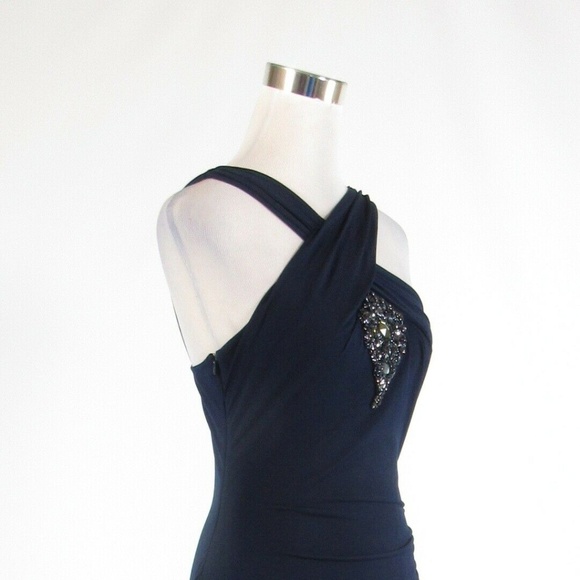 Navy blue DAVID MEISTER sheath dress 6 - Picture 4 of 8